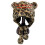 Popular Plush Leopard Hat Furry Bear Ear Skull Hat Thicken Caps 3