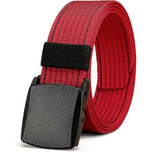 Men's Belt Women's Military Belt with Plastic Buckle Breathable Work Sports