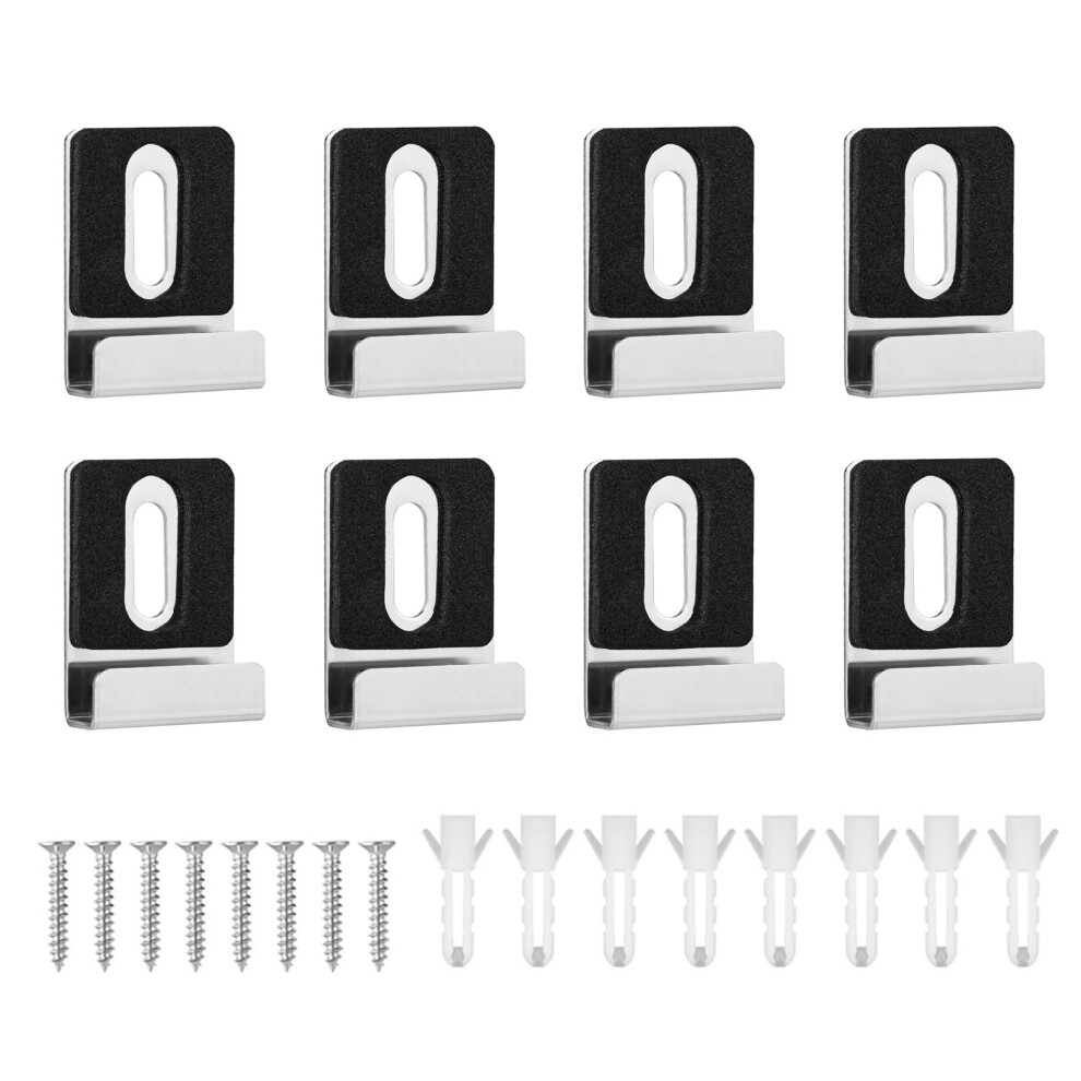 8Pcs Mirror Wall Mounting Set Steel Materials Clip For Frameless 7627000080813