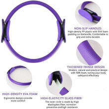 Pilates Resistance Ring, Dual Handle High Resistance Fitness Pilates Yoga Workout Ring