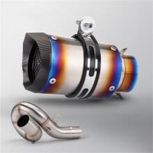 Exhaust Pipe for Motorcycle ZX6R 2009-2020, 51mm Intermediate Connection, Type-G Compatible Replacement