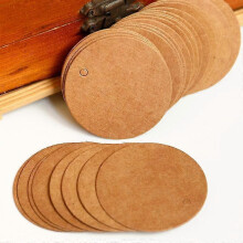 100pcs Kraft Tags, Gift Tags, 5x5cm Kraft Blank Tags for Wedding, Birthday, Christmas- with 100 Strings 25cm (brown)