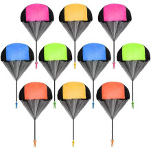 10-Pack Parachute Toys, Tangled Free Throw Toys Parachute, Outdoor Toys for Kids, Flying Gifts 3-10 Years Old Boys Girls Toys