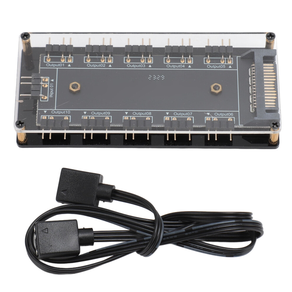 5V 3Pin Argb Hub 10 Way Rgb Splitter Hub With 8320539111278