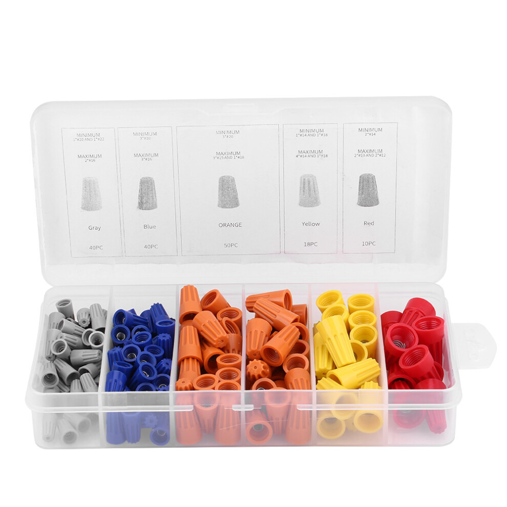 158Pcs Assorted Twist On Wire Connectors Screw 8320539111643
