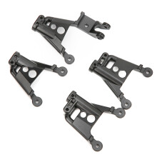4 Stück schwarze Metallstoßdämpfer-Türme für SCX10 II 1/10 RC-Crawler
