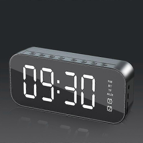 Multifunctional Led Digital Alarm Clock, Bluetooth Speaker, Bedside Desktop Luminous Electronic Music Box, Black