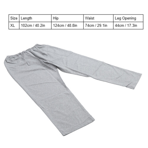 Katheter-Beinbeutel-Hose XL Grau Baumwolle 2000 ml 1