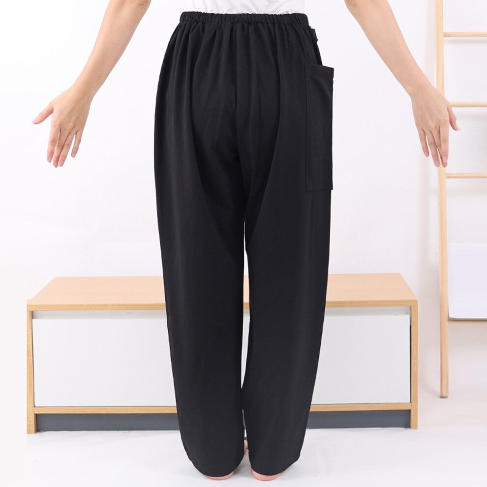 Cotton Catheter Leg Bag Pants XL 2000ml Urine Bag Holder Black