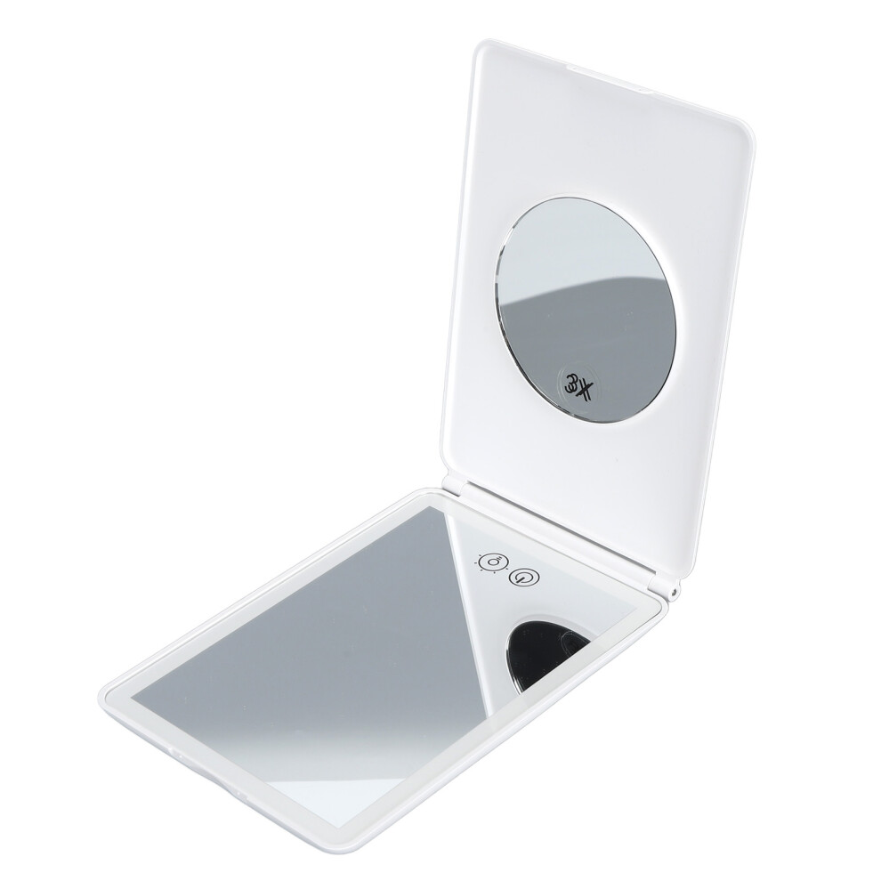 Rechargeable 3X Magnifying LED Makeup Mirror for Travel & Home