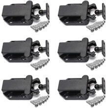 6 Pieces Push To Open Touch Release Cabinet Latches Non Magnetic Drawer Latches Cabinet Closet Furniture Door Touch Latch, Black