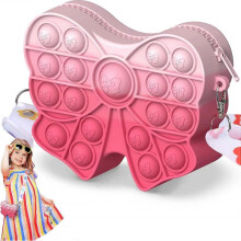 Poppet Handbag for Girls, Poppet Bag Girls with Adjustable Shoulder Strap(Bow)