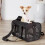 Pet bag, soft side panel, black 5