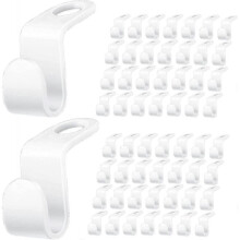 100 Pieces Clothes Hanger Connector Hooks, Hanger Extension Clips, Clothes Connecting Hanger Clip, for Clothes Coat Wardrobe Closet