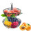 Fruit Basket 2 Tier Metal Fruit Bowl Vegetable Basket - Black 2