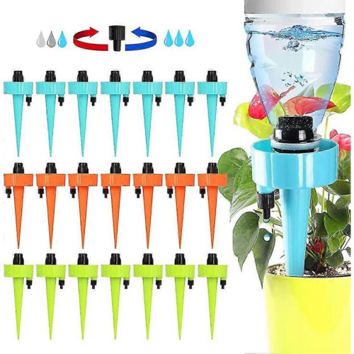Drip Irrigation, 21 Pcs Drip Irrigation with Slow Release Watering System, Drip