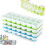 4 Pack Silicone Ice Cube Trays with Lid, Space Saving And Stackable, Lfgb 1
