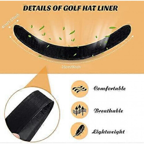 Baseball Cap Padded Cap with Sweat Pad, Black 1