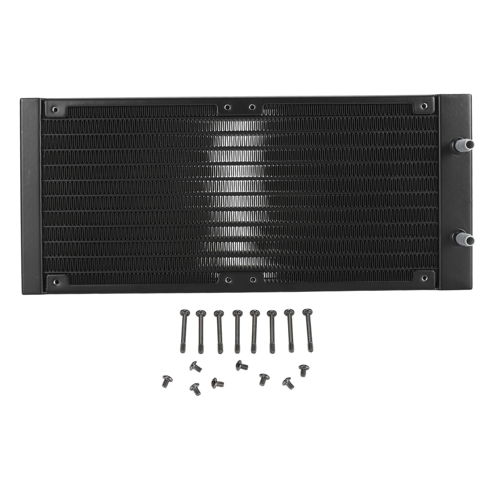 Water Cooling Radiator 12 Pipe 1Bar Pressure Test Black 8320539113968
