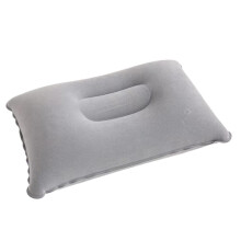 Inflatable Pillow For Camping - Portable Soft Cushion for Travel, Car, Airplane, Gray, Compact Design, Comfortable Rest