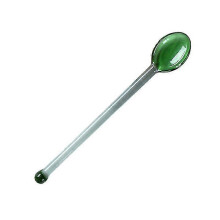 Transparent Glass Coffee Spoon with Long Handle Scoop Dessert Scoops Kitchen