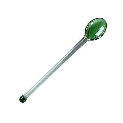 Transparent Glass Coffee Spoon with Long Handle Scoop Dessert Scoops Kitchen