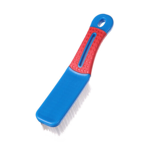 Multifunktionale blaue Schuhbürste mit langem Griff, 16,5 cm Staubentferner