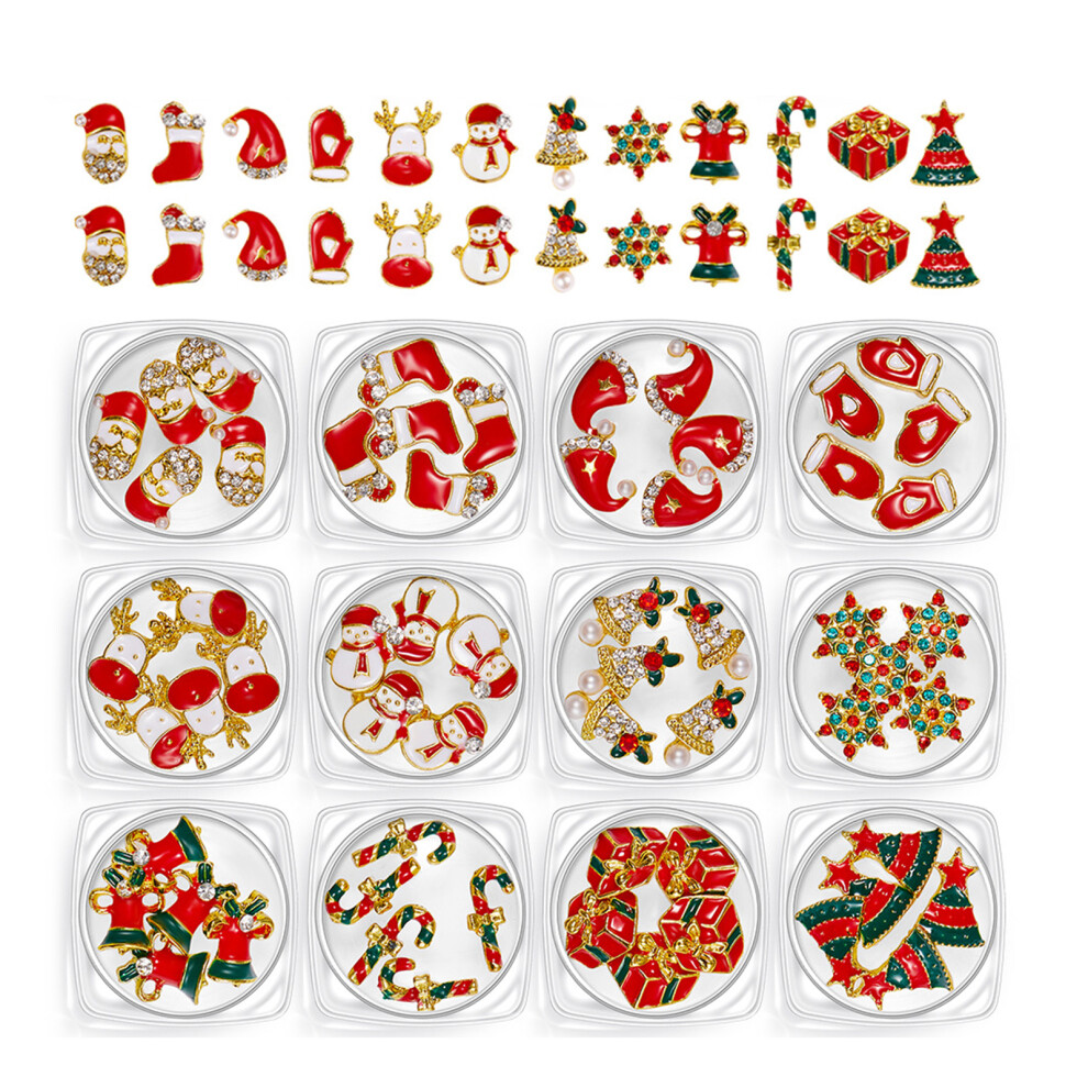 Christmas Nail Charms Santa Claus Nails Art Charms for Nails