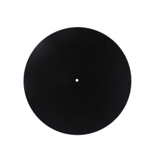 Static Wool Turntable Mat 12 Inch Vinyl Record Pad with Non-Slip Grooves and Label Recess for Vibration Reduction