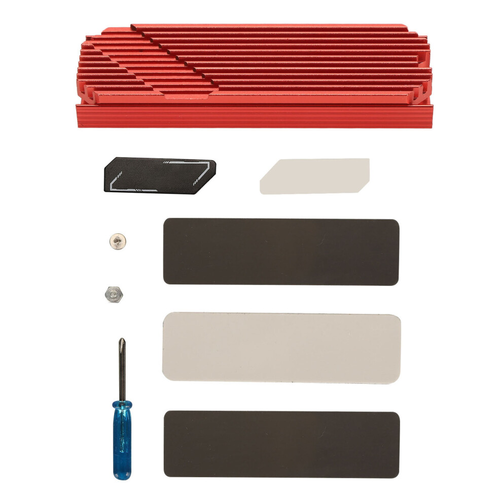 M.2 2280 Ssd Heatsink Anodized Aluminium Alloy Red 8320539114972