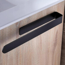 Bathroom Towel Rack Without Drilling Self Adhesive Towel Rack Stainless Steel 37cm Black