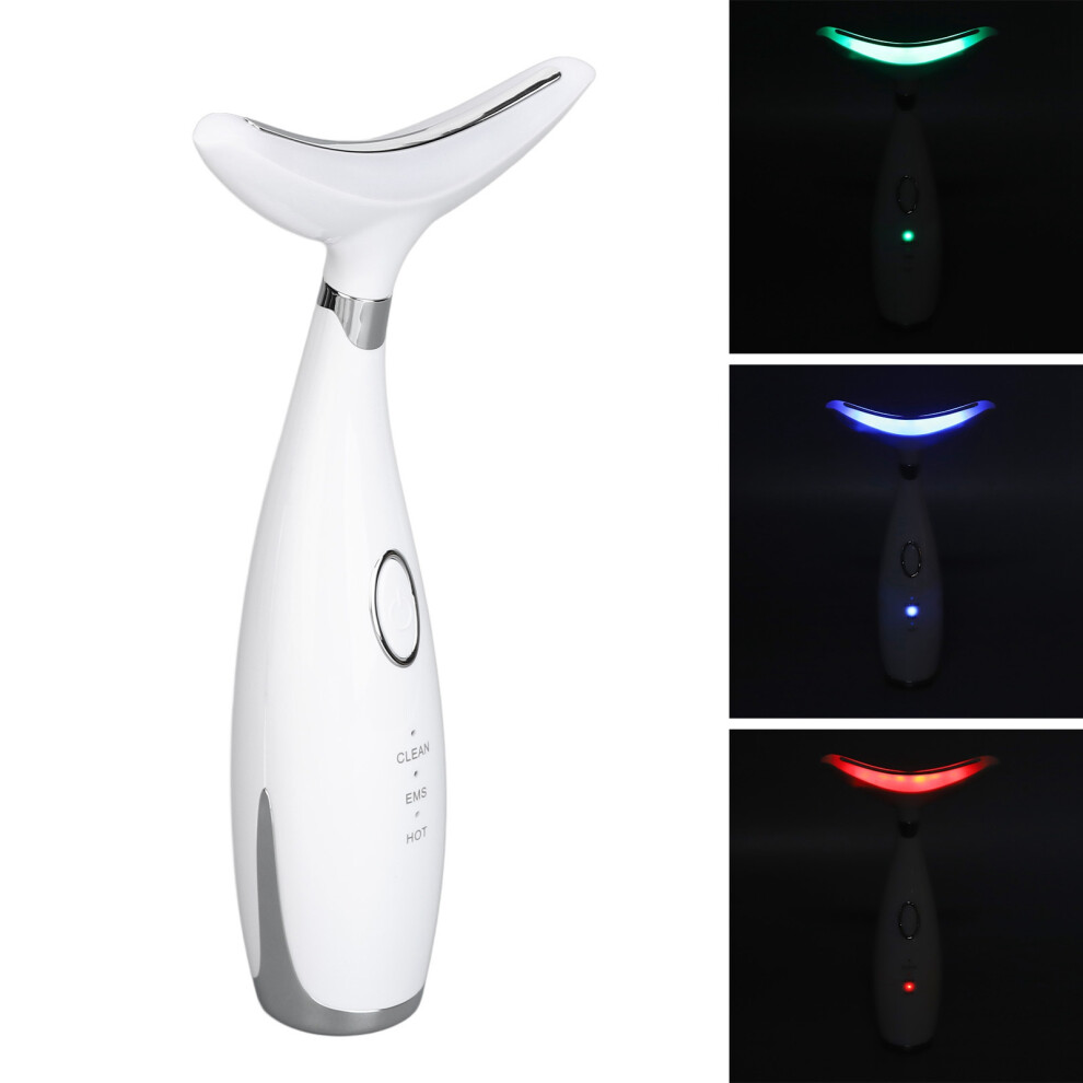 White Neck Firming Massager With Microcurrent, 400Mah,