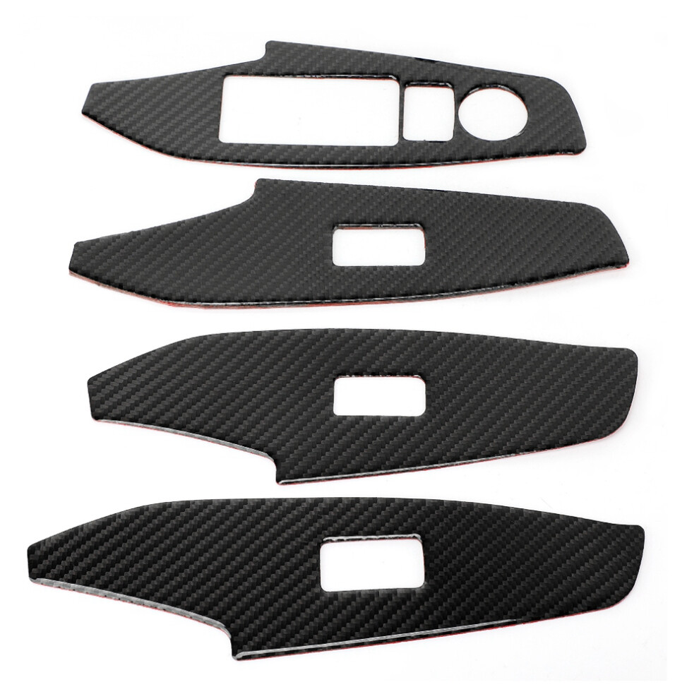 4Pcs Carbon Fiber Window Lift Button Control Panel 8320539115535