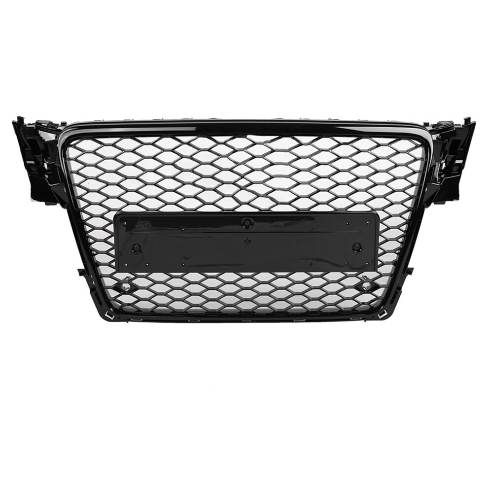 For Rs4 Style Front Sport Hex Mesh Honeycomb Hood Black 8320539115443