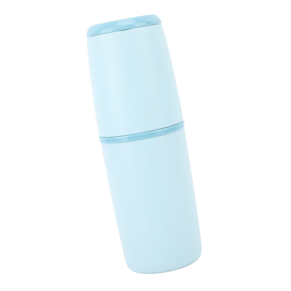 Light Blue Travel Toothbrush Case, Durable Plastic, Portable Toothpaste Holder