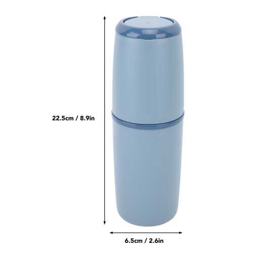 Custodia per spazzolino da viaggio blu scuro, plastica da 8,25 oz 1