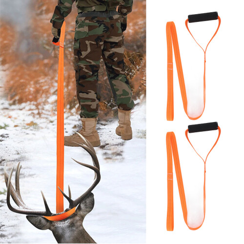 Heavy Duty Deer Drag Rope 2PCS, 170lbs Load, Comfort Handle