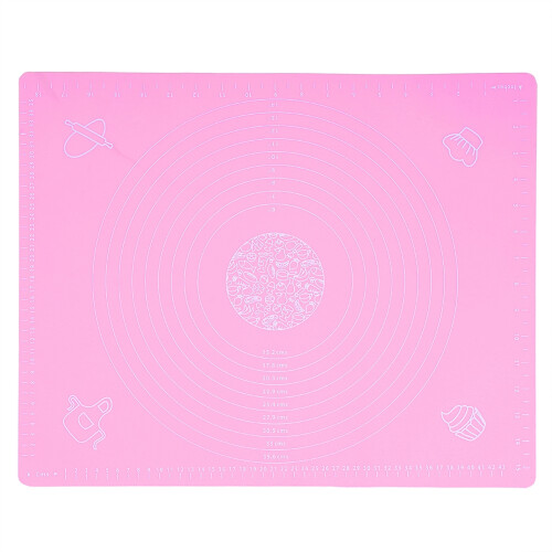 Rosa Silikon-Backblech mit Waage 40x50cm Backmatte DIY 1