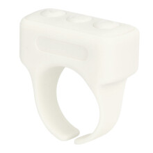 Rechargeable Bluetooth Ring Clicker Ivory White Selfie & Video Control