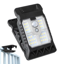 Solar Garden Lights - Waterproof Outdoor Solar Fence Lights, 300Lm LED Clip-On Motion Sensor Lighting