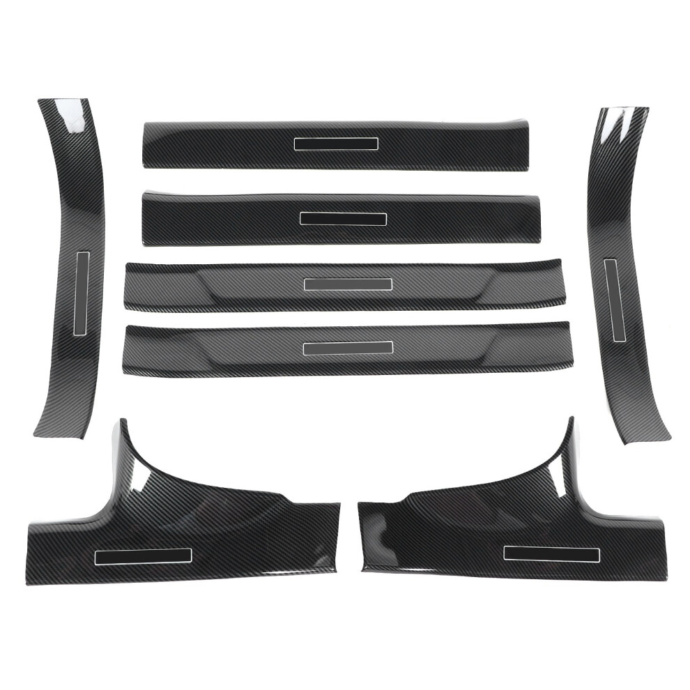 8Pcs Carbon Fiber Style Door Sill Scuff Plate 8320539116204