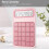 Desktop Calculator, 12 Digit Large Display Battery LCD Display Office Calculator - Pink 3
