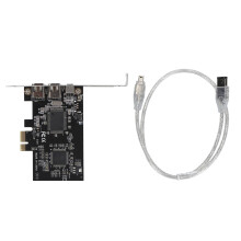 PCIE 1X to 3 Port 1394A Firewire Riser Card Dual