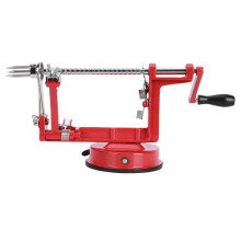 Roter Edelstahl-Äpfelschneider & Entkerner mit ergonomischem Griff
