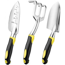Gardening Tools 3 Pieces Hand Rake Spatula Transplanter Gardening Kits for Garden Maintenance