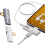 Προσαρμογέας δεδομένων USB3.2 10Gbps USB C σε διπλό Type-C OTG, λευκό 2