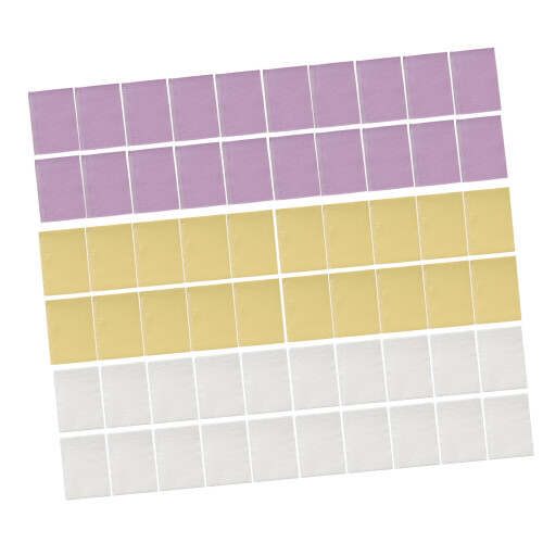60 piezas desechables para uñas - Morado/Amarillo/Blanco