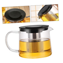 Camping Kettle Heat Resistant Glass Tea Pot with Filter for Kungfu Tea, 1.2L, Home Use, Durable Design