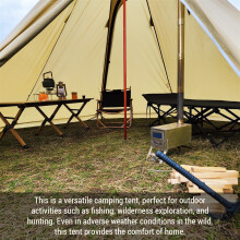 4-6 People Tipi Hot Tent with Stove Jack Camping