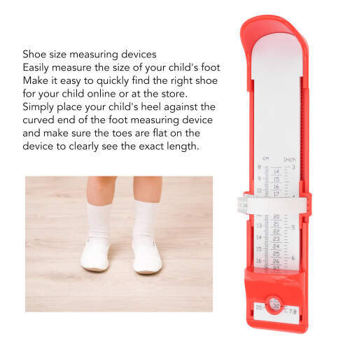 Baby Foot Measurement Device, Lightweight ABS Ruler, Red 2